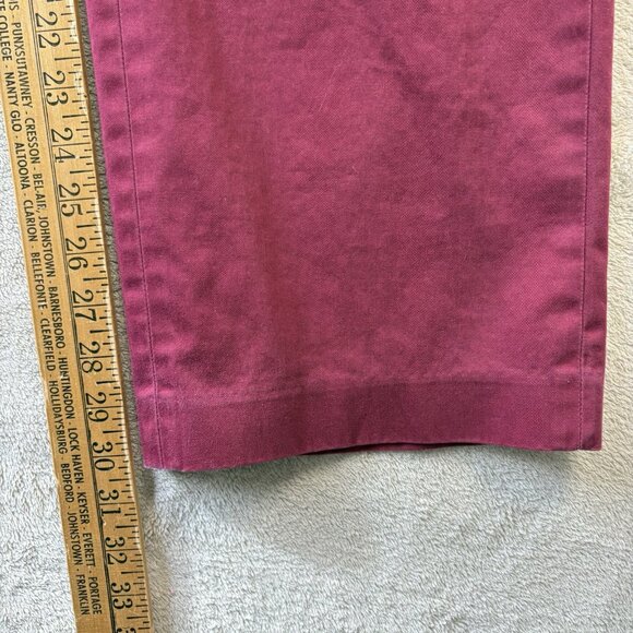LL Bean Straight Fit Chino Women's 12 Regular Red Mid Rise Side Zip‎ - Picture 6 of 13